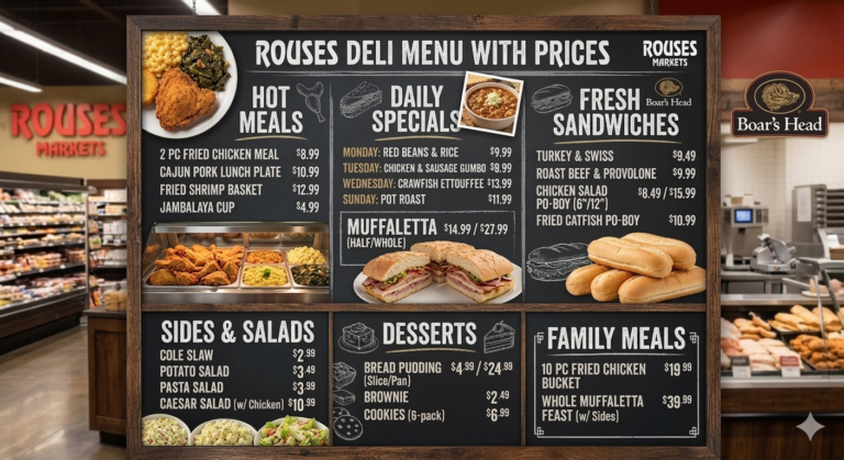 rouses deli menu with prices